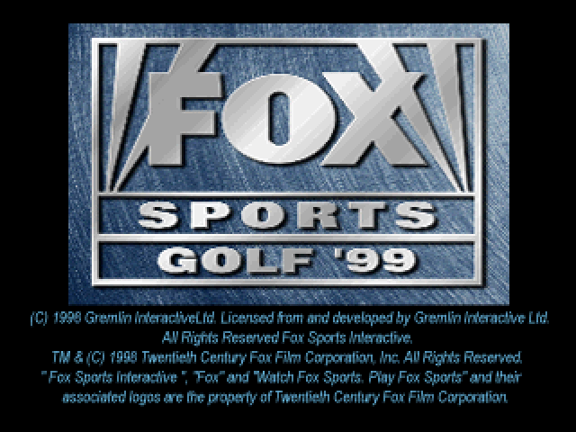 Fox Sports Golf 99 title screen for Playstation